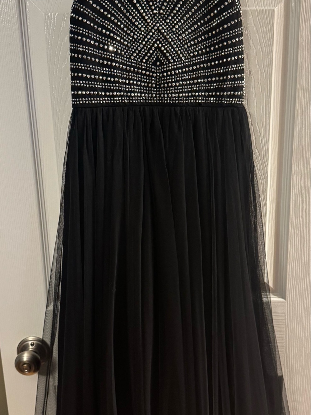 Speechless Kids Black Formal Dress with Silver Studded Bodice